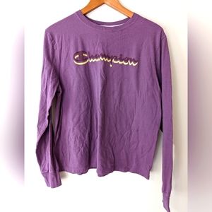 Champion purple long sleeve tee